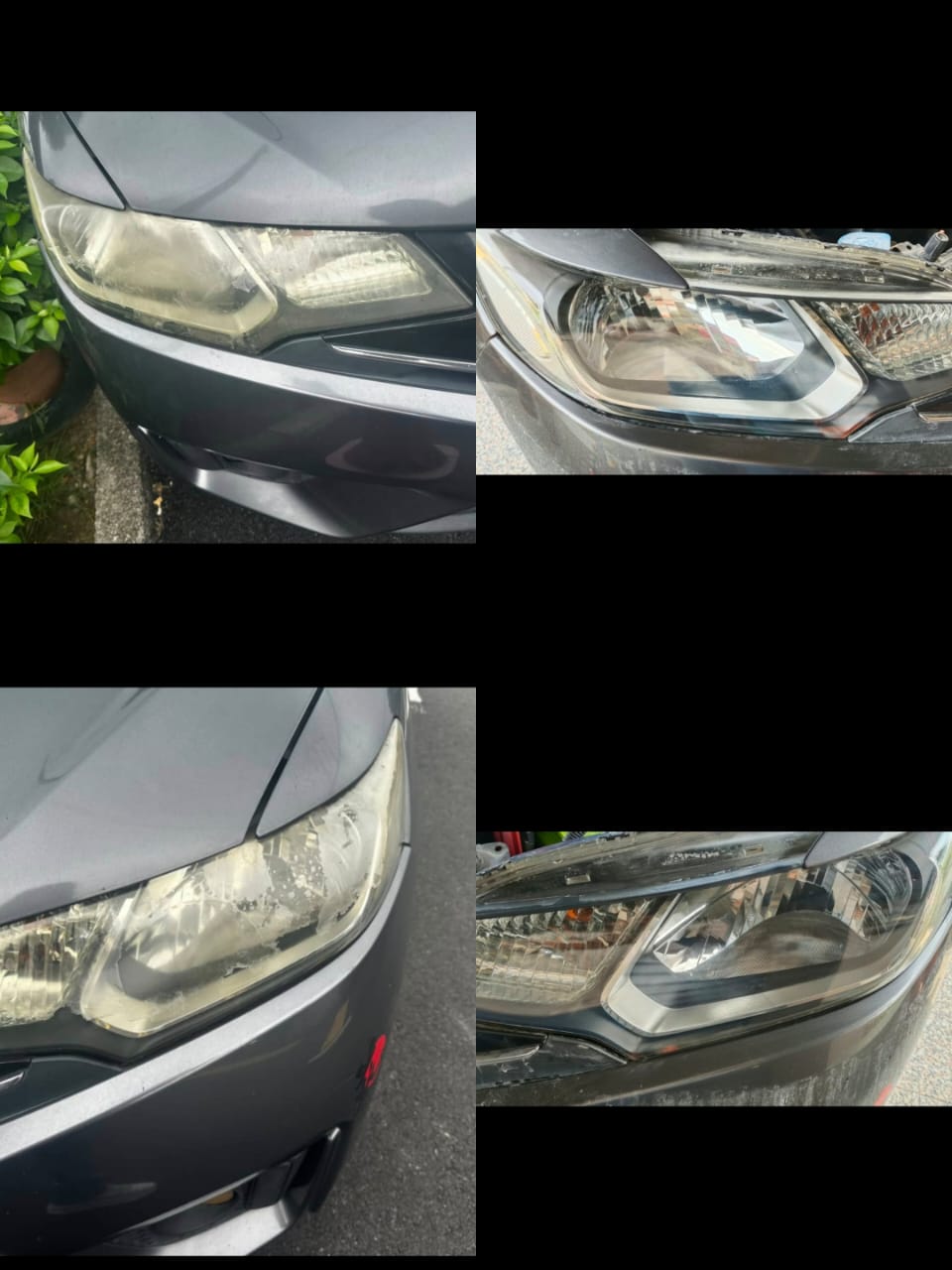 Headlight and taillight polishing work
